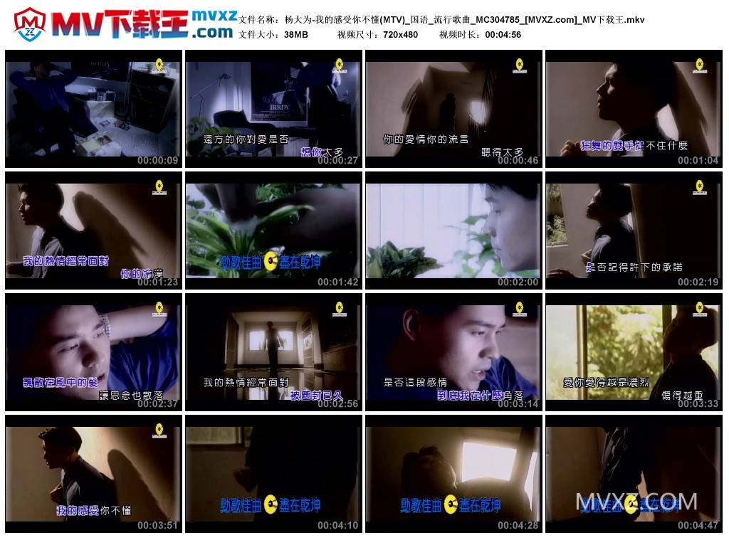 杨大为-我的感受你不懂(MTV)_国语_流行歌曲_MC304785